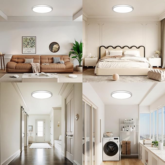2Pack Led Ceiling Light, 42W 4500LM Ultra-Thin Surface Mount Light Fixtures, 15.8 Inch 3000K/4500K/6000K 3CCT Selectable Flush Mount Ceiling Light for Living Room, Bedroom, Kitchen……