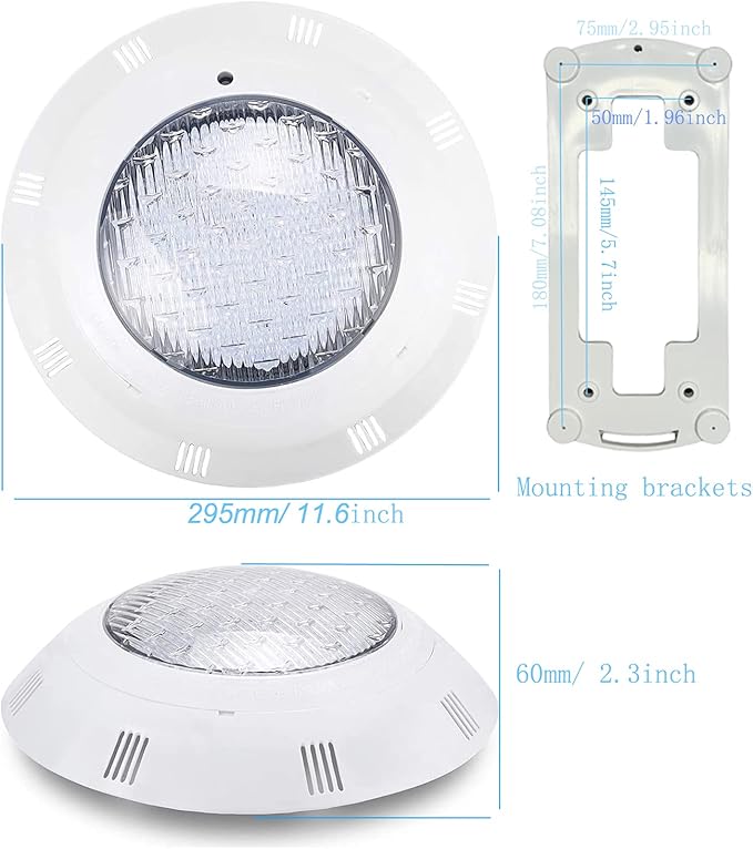 JONAS.C 12V 36W Pool Light Underwater Color Changing LED Lights RGB IP68 Inground Swimming Pool Light with Remote