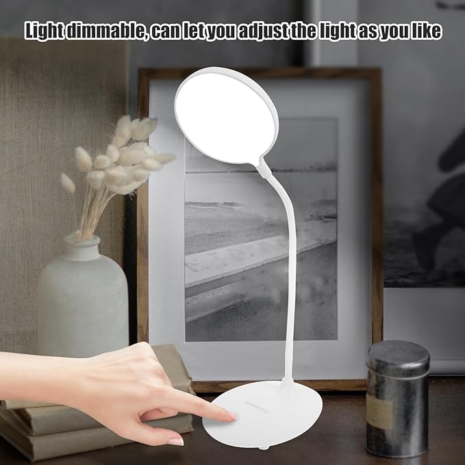 Dimmable USB Charging LED Desk Lamp Eye-Caring Table Light for Office Reading with Touch Control Soft Illumination Suitable for Study and Work