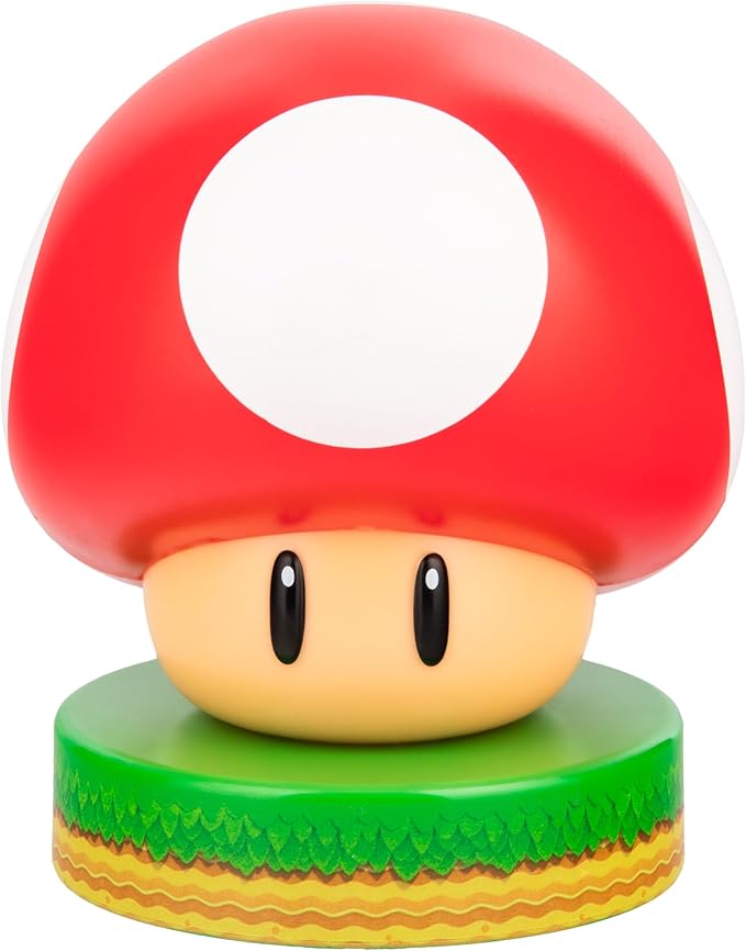 Paladone Super Mario Bros. Mushroom 3D Night Light - Decorative Lamp Collectible