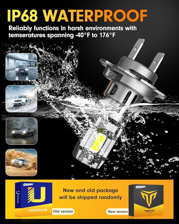 FAHREN Latest-gen H7 LED Bulbs,40000LM 900% Ultra-high Brightness,6500K Cool White Light, Real 𝟏:𝟏 Mini Size, No Adapter Required, Plug and Play, Pack of 2