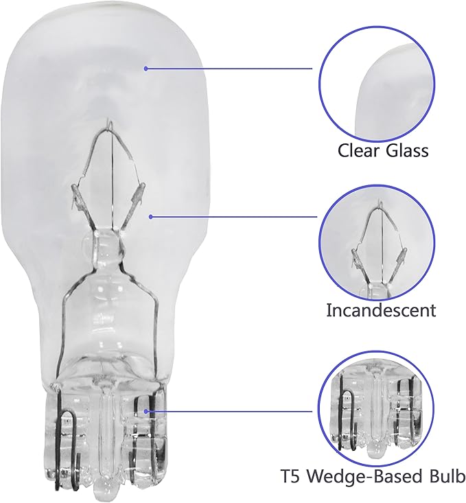 Diximus Landscape Low Voltage - Pack 20-12 Volt 11W - T5 Wedge Bulbs - Compatible with Malibu Lights - Garden - Deck Light Bulbs - Yard Bulbs (Clear, 20)