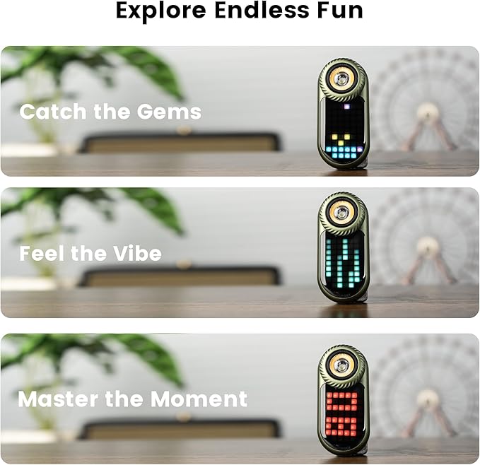 LOOPDOT EDC Flashlight (with Dotcase) -Rechargeable Small and Powerful LED Flashlight with RGB Pixel Display,Interactive Games, Adjustable Brightness- Cool Gadget Gift for Kids & Adults (Green)
