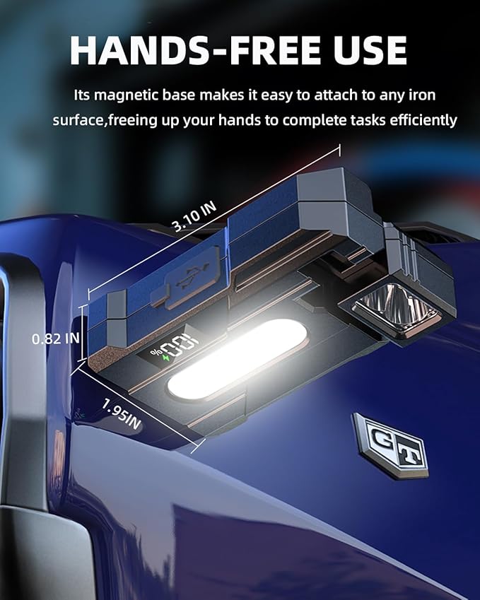 2026 Rechargeable EDC Flashlight with Rotable Lamp Head, 500 Lumens Super Bright Mini Flashlight, 1500mAh Portable Flat Pocket Flashlights, Magnetic Keychain Flashlight for Outdoor Home Emergencies