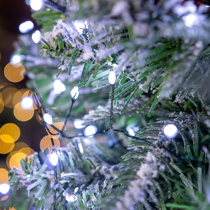 Firecracker Fairy Lights,50FT 500Leds Waterproof Twinkle Lights Plug in,8 Modes Remote String Light for Indoor Outdoor Christmas Wedding Birthday Patio Garden Decor,Green Wire,Cool White