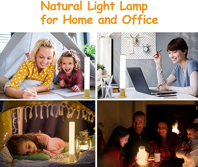 Light Therapy Lamp 10000 Lux, Happy Sun Lamp UV-Free with 3 Color Temperatures, Adjustable Brightness, Timer & Memory Function, Bright Sunlight Lamps, Full Spectrum Light Perfect for Home, Office