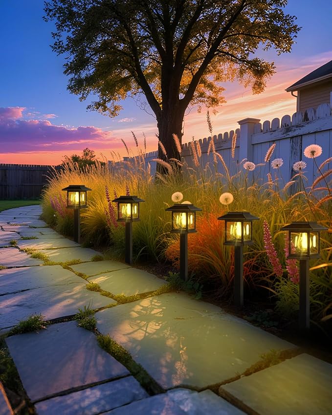 Albelt Solar Pathyway Lights Outdoor, 12 Pack Waterproof Solar Garden Lights with Auto On/Off, Landscape Lighting for Garden, Yard, Pathway, Patio, Driveway Decor