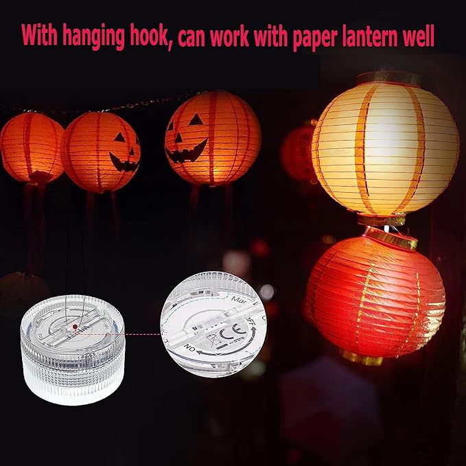 Afoosoo Submersible Xmas Christmas Decorations Lights Candles – 20 Pack Battery Operated LED Fake Candles | Mini Underwater Led Tealight Accent Lights for Pool Pond Wedding Party Decoration (White)