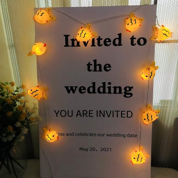 Fish String Lights 5.4FT 10LEDs Spotted Fishes Grouper Fairy Lights for Beach Party Bedroom Camping Decoration