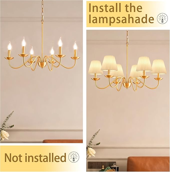 Small pleated lampshade chandelier shades set of 6. Lampshade for Wall Lamp.chandelier shades.small table lamps.For Cutting Edge bulbs.light bulb shade.chandelier light covers.4" X 5" X 6"