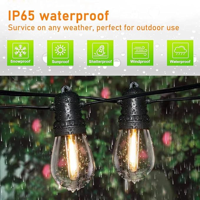 New S14 LED String Light Replacement Bulb, 12PK LED Bulb, 0.6 Watts 120 Volts, E12 Screw Base, Warm White