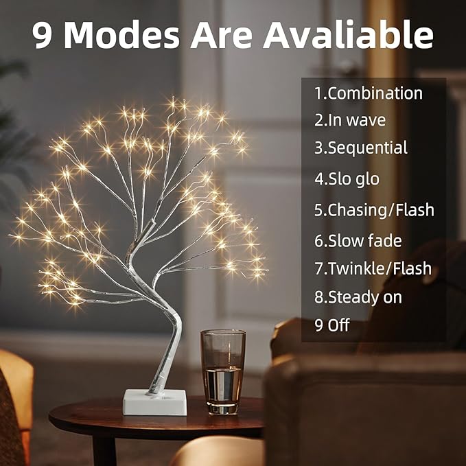 PEIDUO Fairy Light Tree, 108 LED Lighted Trees for Decoration Inside, Christmas Tree with 9 Modes & Timer, Fairy Light Spirit Tree for Home Indoor Christmas Decoration