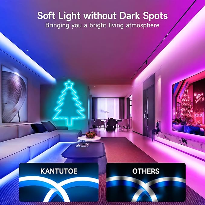 LED Neon Rope Lights, 23ft RGB LED Light Strip, 24V Music Sync App/Remote Control DIY Rope Light, IP67 Waterproof Gaming LED Neon Strip Lights for Bedroom Indoor Oudoor Décor