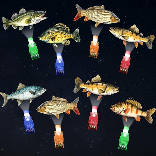 36Pcs Gone Fishing LED Finger Lights Fishing Party Favors Glow in the Dark Light Up Finger Lights Go Fish Themed Toys Bulk for Kids Birthday Party Goodie Bag Stuffer Birthday Gifts Classroom Prize