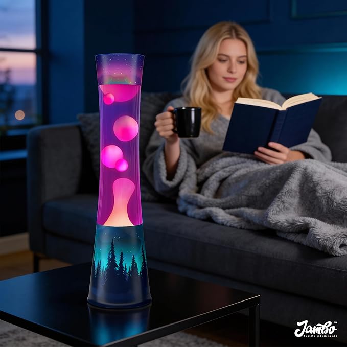 JAMBO 15.5" The Upgraded Motion Lamp, Aurora Decal Motion Light, Beautiful Home Decor, Living Room Bedroom Lamp, Relaxing Nightlight for Teens, Kids & Adults
