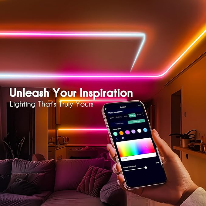Shine Decor IP68 LED Strip Light 16.4 FT, DC 24V RGB+IC LED Strip Lights, Outdoor Rope Lights with Remote APP Control Music Sync, Color Chasing LED Lights Strip for Chrismas, Pool, Home Decor