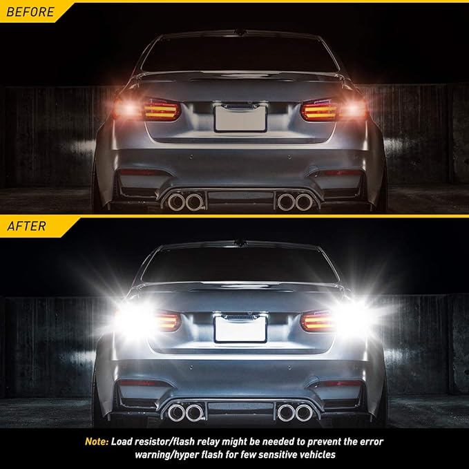 AUXITO 1157 LED Bulb White, 400% Super Bright 2057 2357 7528 BAY15D LED Light Bulbs for Backup Reverse Signal Blinker Tail Parking DRL Brake Lights, 6000K White