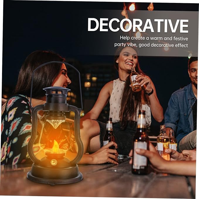 1pc Vintage Kerosene Lantern Rechargeable Design Cozy Atmosphere Light for Home Bar and Festivals Rustic Portable Decor for Indoor and Outdoor Use