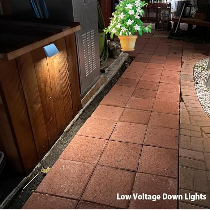 Low Voltage Outdoor Deck Lights,5W 12-24V AC/DC Landscape Lighting Deck Railings Dock Step Fence Post Light,Aluminum Housing Frosted Glass Cover Warm White Bronze Color 2 Packs