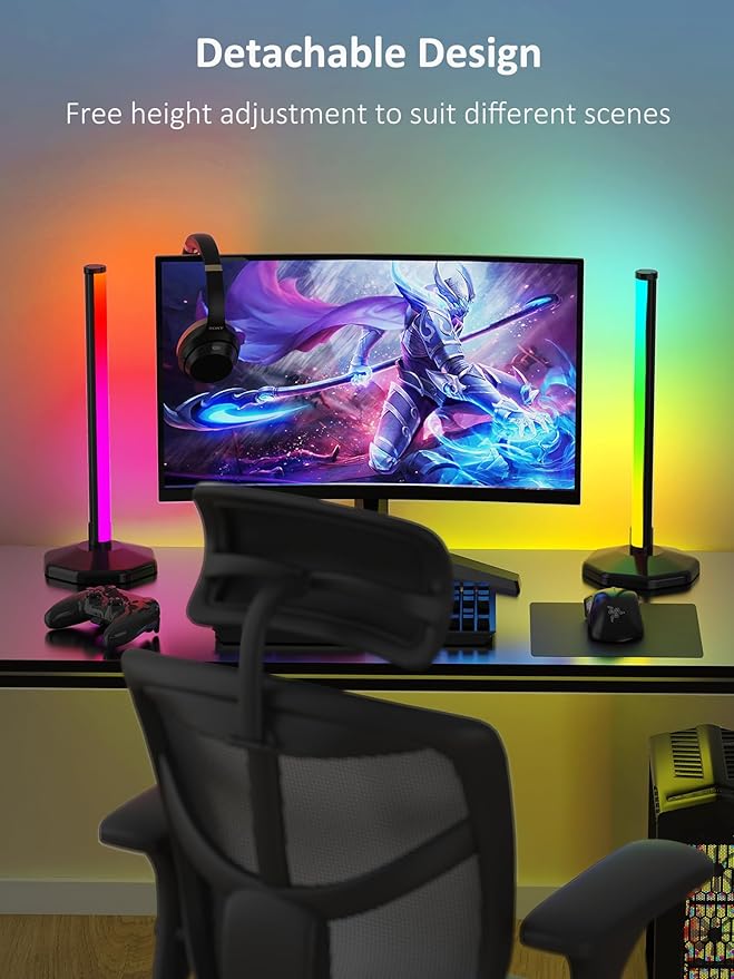 RGB Corner Floor Lamp：Uocub 16 Million DIY Colors & 68+ Scene LED Smart Modern Floor Lamp with Timing, Music Sync, App and Remote Control Standing Lamp for Living Room