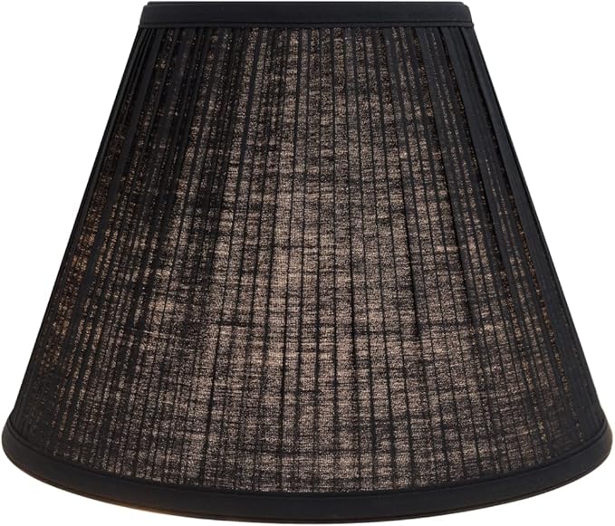 Aspen Creative 59102A Empire Uno Lamp Shade in Black, 5" Top x 10" Bottom x 8" Slant Height, Slip UNO 33mm
