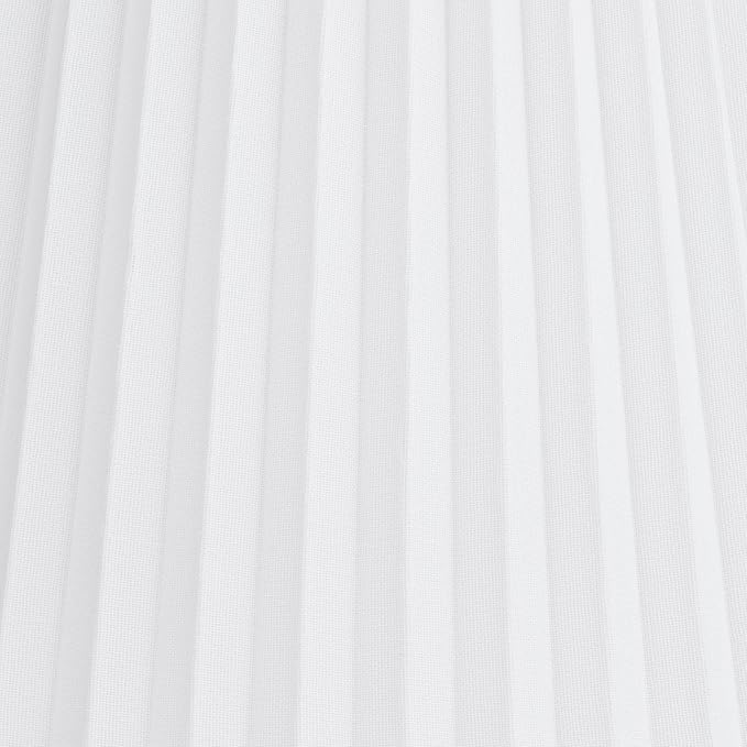 Hardback Knife Pleated Empire Lamp Shade Brussels White Large 10" Top x 17" Bottom x 14.75" Slant x 14.5" High Spider with Replacement Harp and Finial - Springcrest