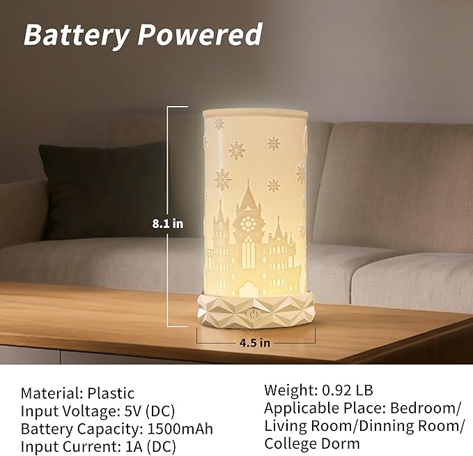Touch Control Table Lamp for Bedroom, Portable LED Cordless Lamp, 1500mAh Rechargeable Battery Operated, 3 Color Temperatures Rotating Bedside Lamp for Living Room, Nightstand