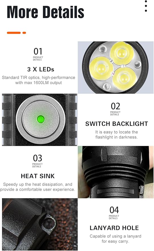 LUMINTOP GT Nano Pro Keychain Flashlight 1600 Lumens Mini Flashlight 152 Meters Beam Distance, Rechargeable Battery (Black)