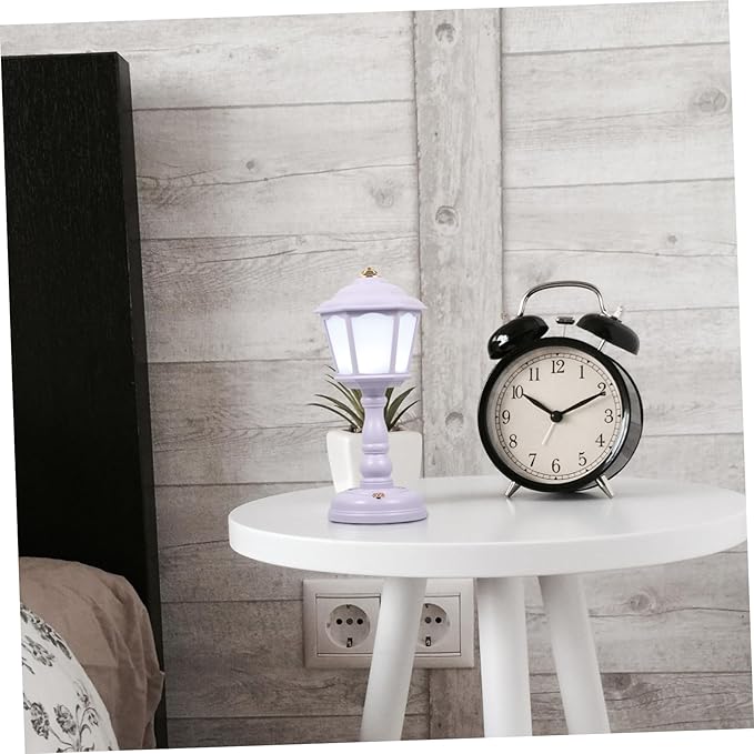 1set Vintage Lamp for Bedroom Mini Table Light Rechargeable Nightstand Retro Style USB Power