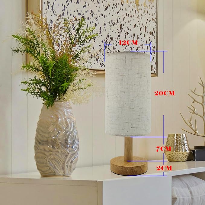 Remote Control Bedside Table Lamp with Wireless Charger & USB A/C Ports, 3 Color Dimmable Nightstand Lamp for Bedroom, Living Room, Office