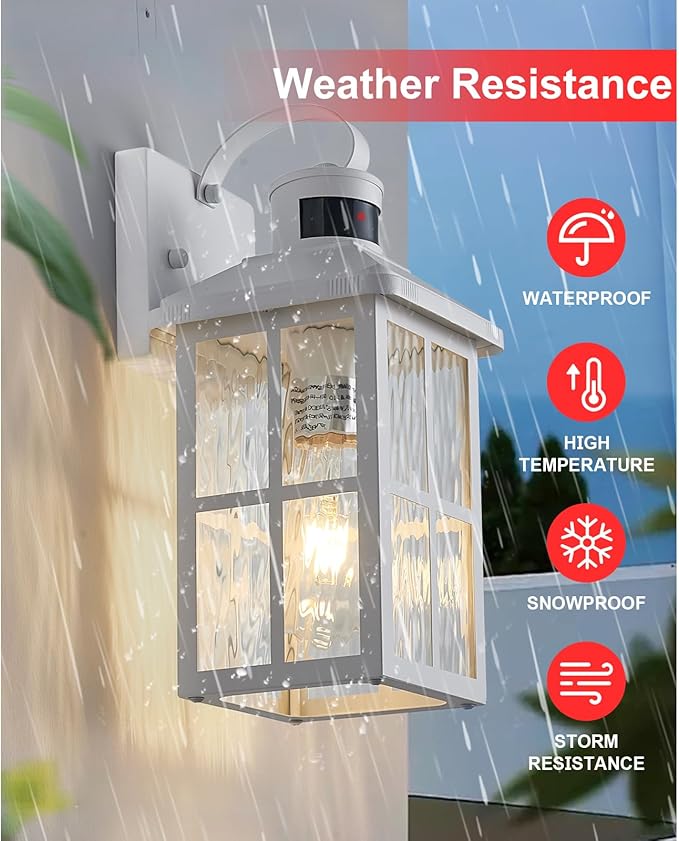 2 Pack Motion Sensor Porch Light Dusk to Dawn Outdoor Wall Light Bronze Exterior Lighting Fixtures Modern Outside Wall Mount Coach Lamp for House Garage Patio Front Door