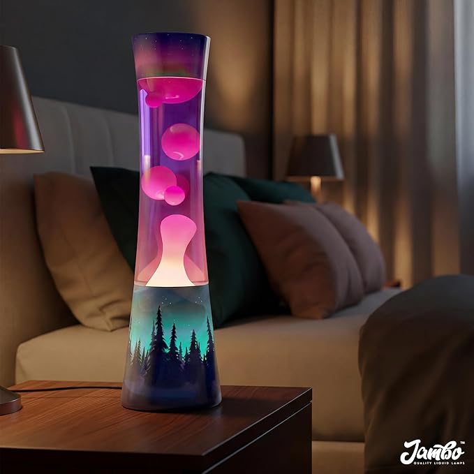 JAMBO 15.5" The Upgraded Motion Lamp, Aurora Decal Motion Light, Beautiful Home Decor, Living Room Bedroom Lamp, Relaxing Nightlight for Teens, Kids & Adults