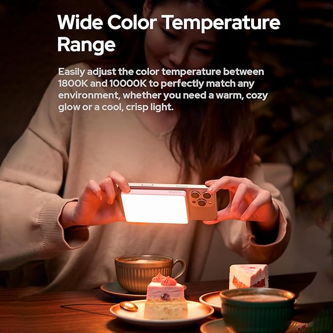 Godox MA5R Magnetic Charging RGB Video Light Pocket LED Fill Light for Phone Photography Light 1800K-10000K Dimmabe 14 FX Effects Built-in Battery APP Control Work as Wireless Power Bank