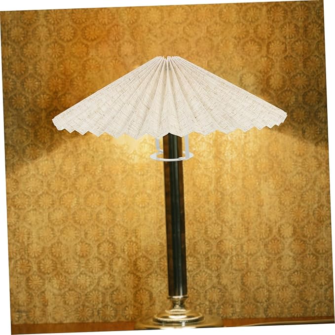 Umbrella Shaped Fabric Pleated Lampshade for Table Lamps and Floor Lamps Compatible Lightweight and Easy to Install Softens Light for Gentle Ambiance