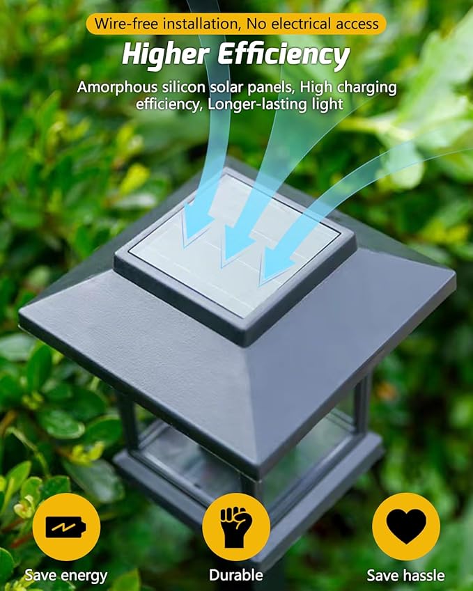 Albelt Solar Pathyway Lights Outdoor, 2 Pack Waterproof Solar Garden Lights with Auto On/Off, Landscape Lighting for Garden, Yard, Pathway, Patio, Driveway Decor