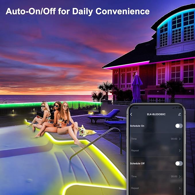MEIYING 60ft Rope Lights for Outside,RGB LED Rope Lights Outdoor Waterproof Color Changing APP Remote Control Music Sync,Flexible Outdoor LED Strip Lights Waterproof Camper Pool Deck Christmas