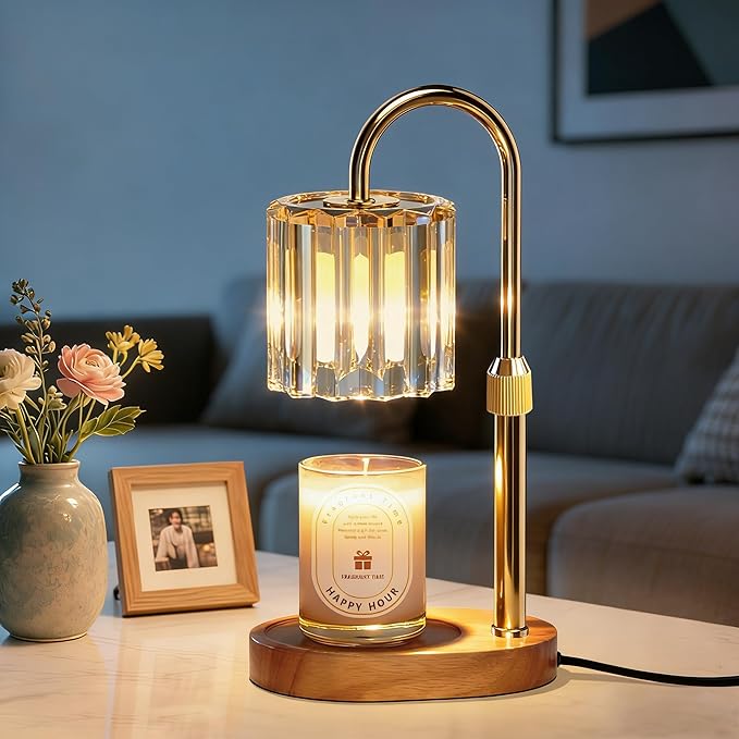 Lukasa Candle Warmer Lamp, with Timer Dimmer Adjustable Height, Home Decor, Room Decor, Wax Melt Warmer for Candles, Gifts for Mom, Mother's Day Gifts, Birthday Gifts for Women