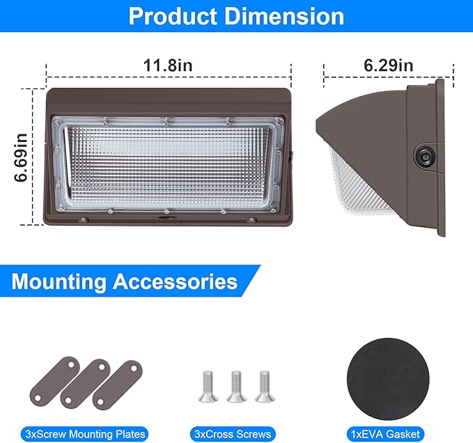 120W LED Wall Pack Lights Dusk to Dawn with Photocell, 15840LM 5000K Super Bright Outdoor Wall Packs, Commercial IP65 Waterproof Outside Security Lighting (4 Pack)