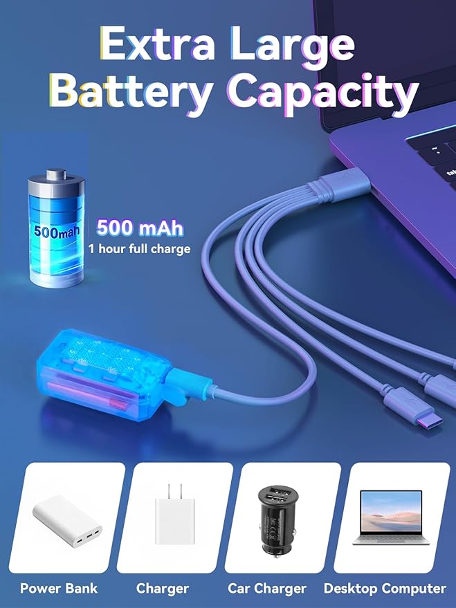 Upgraded 500mAh Wireless LED Strobe Lights with Remote,8-Color Waterproof Rechargeable Emergency Lights with 11 High-Brightness LEDs for Cars (6PCS)