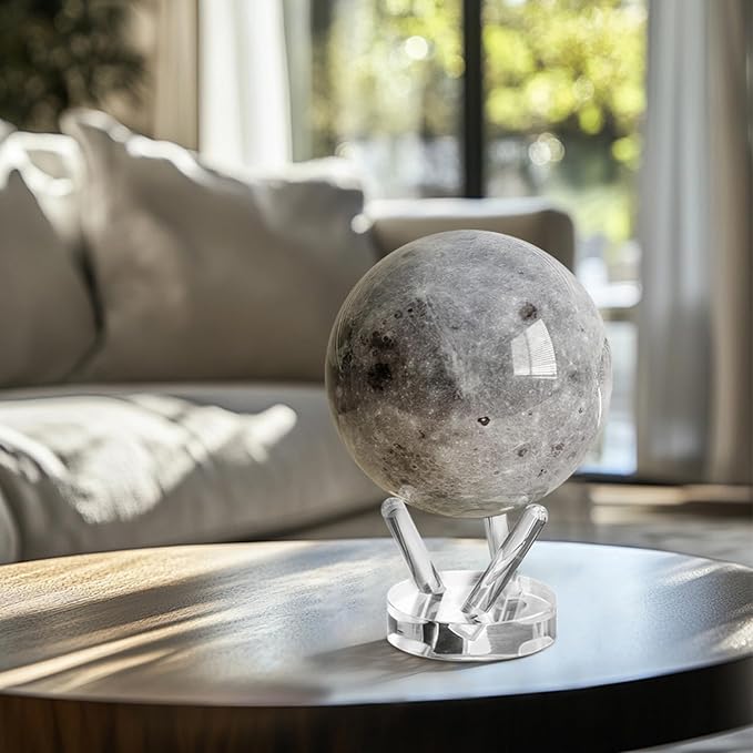 MOVA Globe - Moon Classic (4.5") | Rotating Lunar Globe Powered by Light | No Batteries Needed | Unique Desk Decor or Gift
