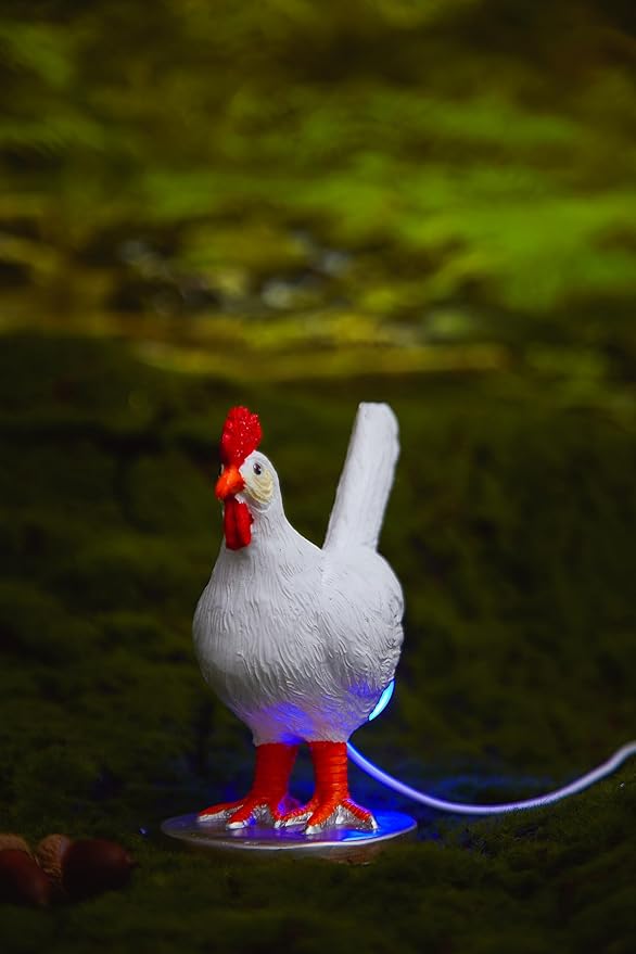 Upgraded Chicken Egg Lamp, 16 Color Change with Remote, 3D Resin Chicken Night Light with USB, Lifelike LED Egg Lamp with Color Gift Box, Easter Birthday Gift