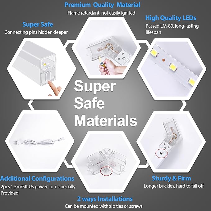 MODERN Hexagon Garage Light: Upgraded 3 Level Dimmable Hexagon Led Garage Light with Rectangle Frame 86400 Lumens 6500K for Garage, Basement, Warehouse, Auto Beauty Shop, Car Detailing Shop etc.