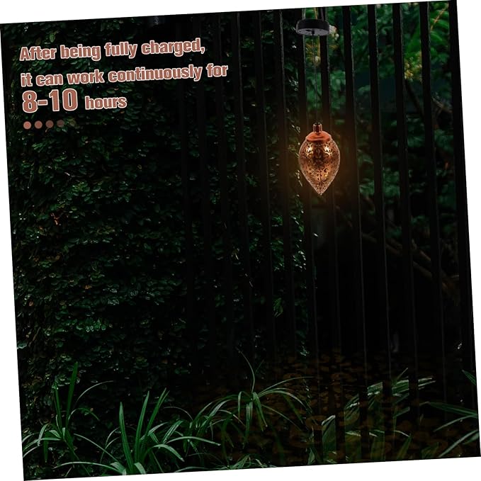Kisangel Outdoor Waterproof Hollow Projection Lantern for Garden and Patio Solar Powered Tiki Torch Light with Flickering Flame for Yard and Lawn Decoration