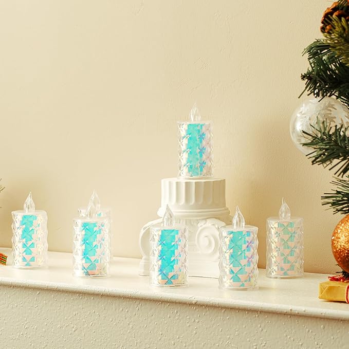 24 Pack Battery Operated Flameless Tea Lights LED Candles Battery Life Over 200 Hours Tabletop Decorative Lights for Halloween/Christmas Party Wedding Centerpieces