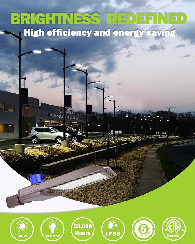 YXL LED Parking Lot Light, 200W LED Shoebox Light with Dusk to Dawn Photocell,28000LM 5000K Daylight Slipfitter Mount, IP65 Waterproof, LED Area Light for Parking Lot Sports Stadium, 3 Pack