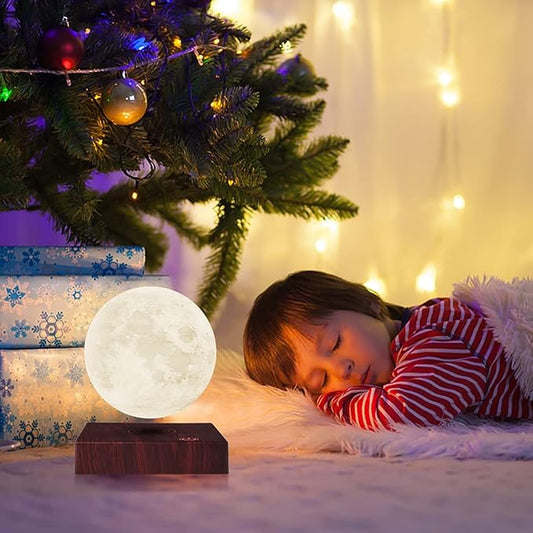 VGAzer Magnetic Levitation Moon Lamp Levitating Globe 5.9inch 16 Colors with Remote Brightness Adjustable Moon Night Light for Kids Friends Birthday Holidays Gifts Office Home Unique Decor