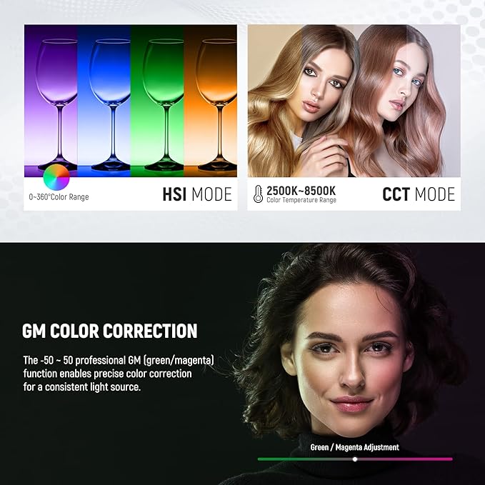 NEEWER 2 Pack RGB1200 LED Video Light with APP/2.4G Control, Key Lighting Kit with Tripod Stands & Bag for Streaming Recording Studio Photography, 60W/22000Lux/1% Min Dimming/360° RGB/CRI97+/TLCI98+