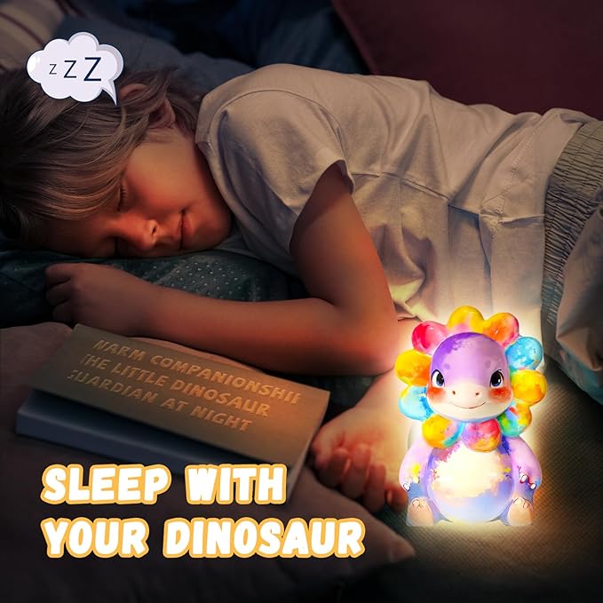 Loungelore Paint Your Own Dinosaur Lamp Kit, DIY 3D Dino Night Light, Art Supplies Arts and Crafts, Unique Birthday Gifts, Creativity Painting Kit