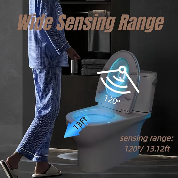 2 Pack Toilet Night Light Motion Sensor Activated, Rechargeable RGB Toilet Bowl Light, Birthday Gifts for Women Men 2026