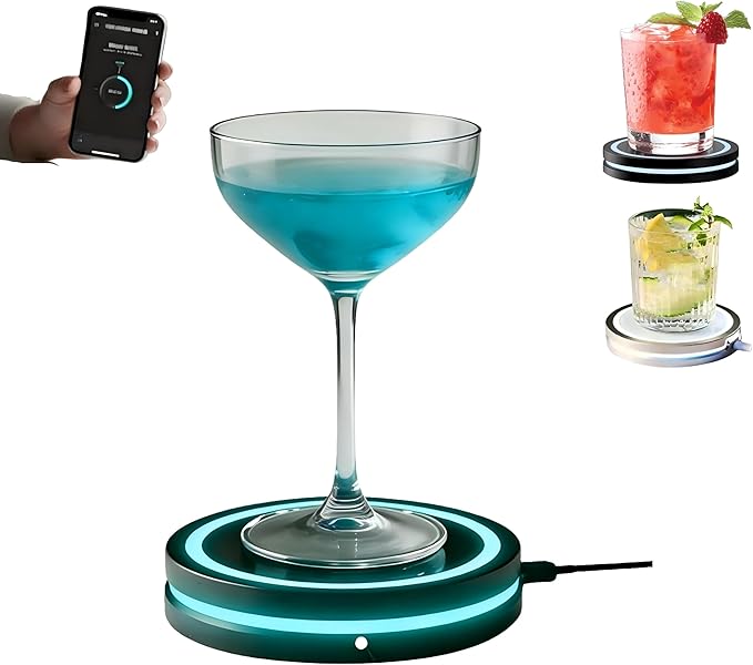 2026 Smart Roller Coaster 2.0 controlled, interactive beverage roller coaster with LED lighting and smart sensors carry for home party bar club drink (Black)